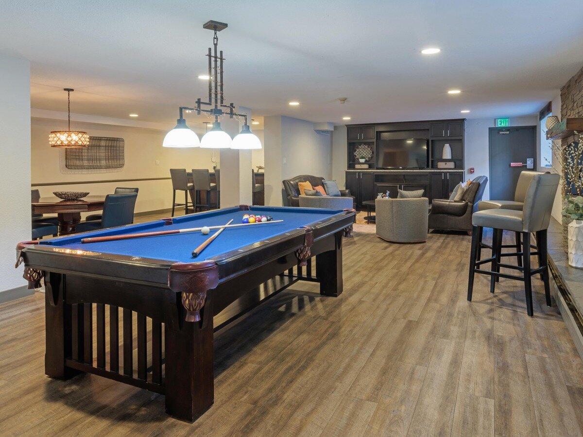 Community+room pool+table